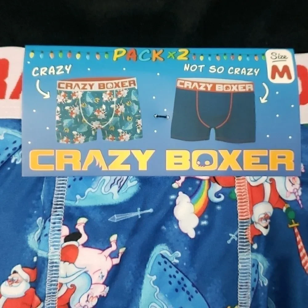 𝅺2 PACK SANTA UNICORN NARWAL BOXER BRIEFS